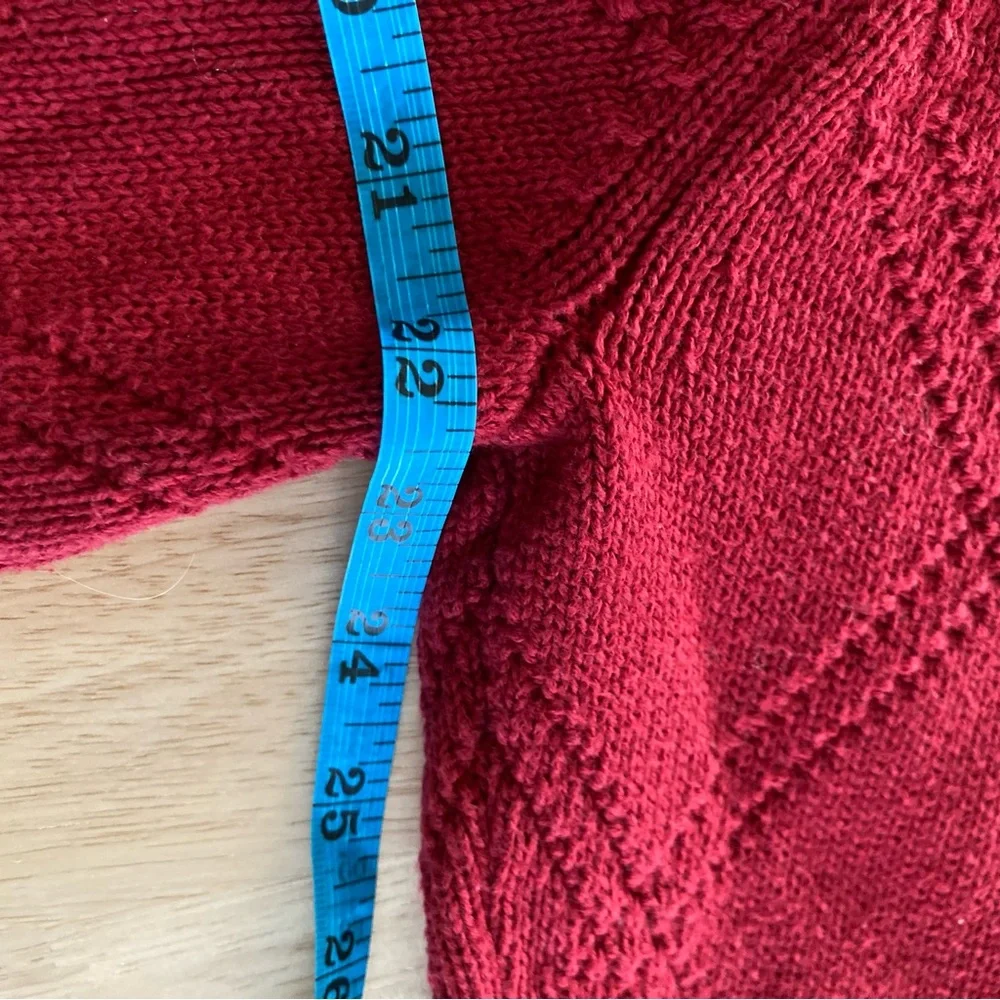 Izod Men's 100% Cotton Red Crewneck Sweater Size L